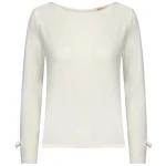 SinWeaver alternative fashion Brautoberteil schlicht langarm mit Zierschleifen