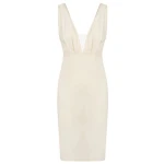 SinWeaver alternative fashion Schlichtes Brautkleid knielang mit V-Ausschnitt