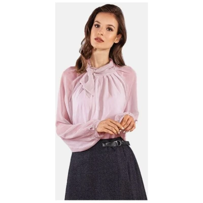 SinWeaver alternative fashion Schluppenbluse mit Stehkragen und Schleife