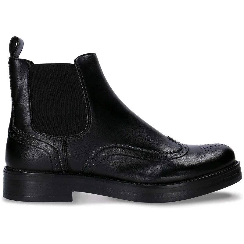Sisi Black Chelsea Boots Vegan Brogue