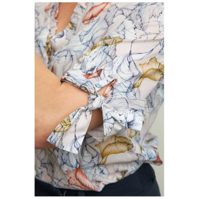 Skrabak Damen Bluse aus Bio-Baumwolle "Britta" mit floralem Muster