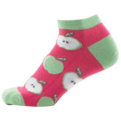Sneaker Socken Äpfel pink Gr. 43-46