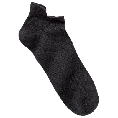 Sneakersocken aus Bio-Baumwolle mit Elastan, schwarz 35-38