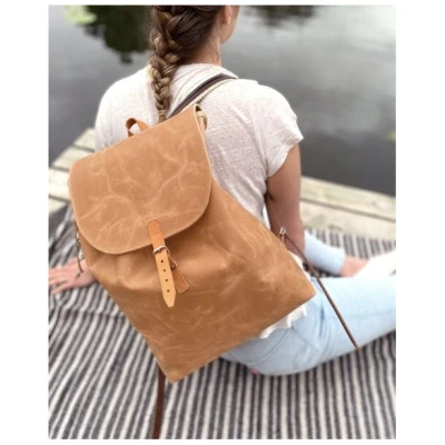 Snekkerbuks Wasserabweisender Lederrucksack / Laptoprucksack