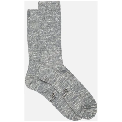 Socken Rasmusson Rib Slub Grau