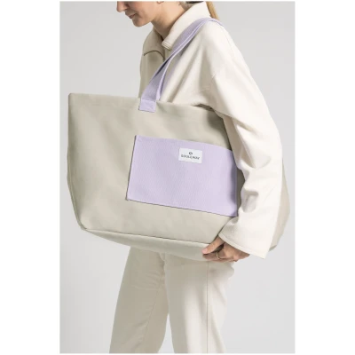 Souleway Damen vegan Shopper Sand/Lavender