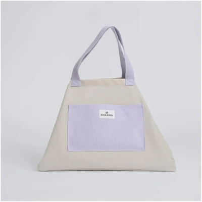 Souleway Damen vegan Shopper Sand/Lavender
