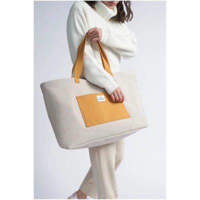 Souleway Damen vegan Shopper Sand/Mustard