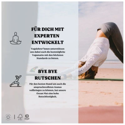 Southern Shores Yogamatte aus FSC-zertifiziertem Naturkautschuk- The Ocean Mat