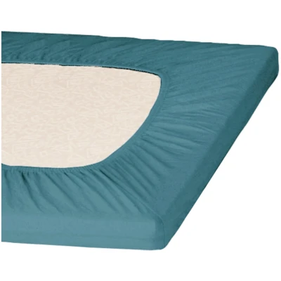 Spannbettlaken Bio-Baumwolle Jersey atlantik Gr.2 (90x190x18-100x200x18 cm)