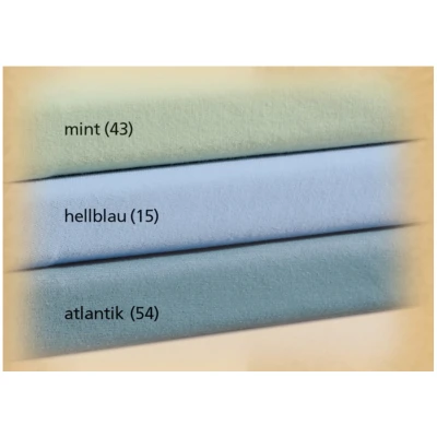 Spannbettlaken Bio-Baumwolle Jersey hellblau Gr.2 (90x190x18-100x200x18 cm)