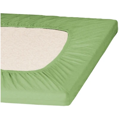 Spannbettlaken Bio-Baumwolle Jersey hellgrün Gr.2 (90x190x18-100x200x18 cm)