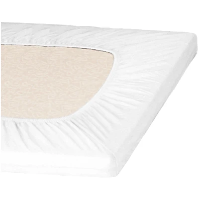 Spannbettlaken Bio-Baumwolle Jersey weiß Gr. 2 (90x190x18-100x200x18 cm)