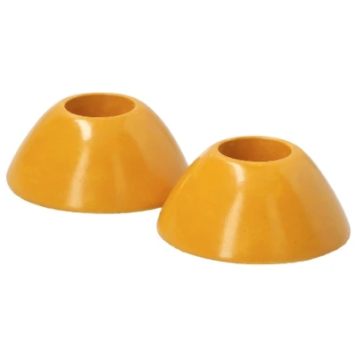 Speckstein-Kerzenhalter, 2er-Set, gelb