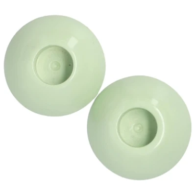 Speckstein-Kerzenhalter, 2er-Set, grün