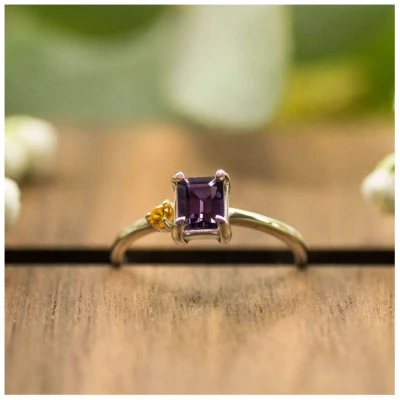Spirit of Island 925 Silber Ring | Spinell & gelber Saphir