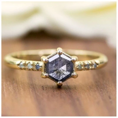 Spirit of Island Gold Ring | Diamant Hexagon