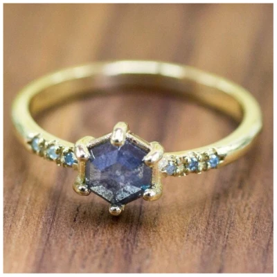 Spirit of Island Gold Ring | Diamant Hexagon