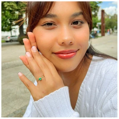 Spirit of Island Gold Ring | Grüner Lotus Smaragd
