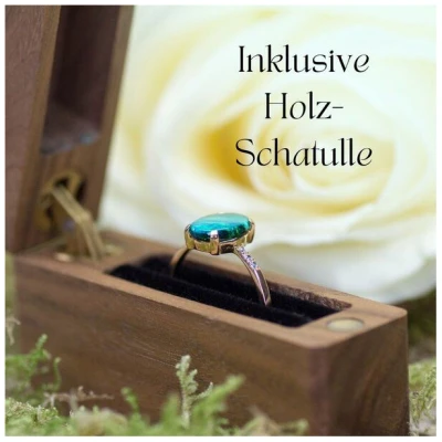 Spirit of Island Gold Ring | Schwarzer Opal Nordlicht