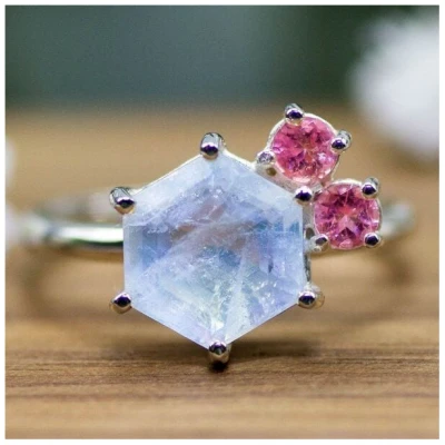 Spirit of Island Ring in Sterling Silber | Mondstein & Pinker Turmalin