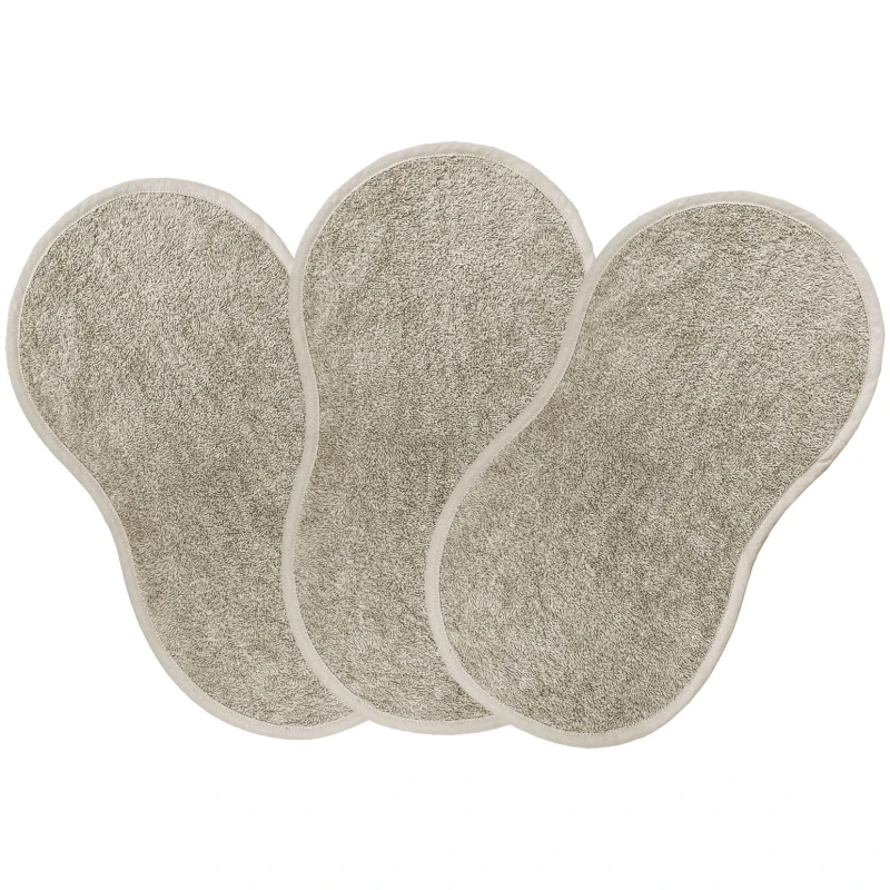 Spucktuch für die Schulter Bio-Baumwolle Frottee 3er Set taupe Maße 43 x 22 cm