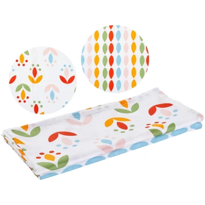 Spucktücher Bio-Baumwolle 2er Set "Blumenwiese" Maße 75 x 75 cm