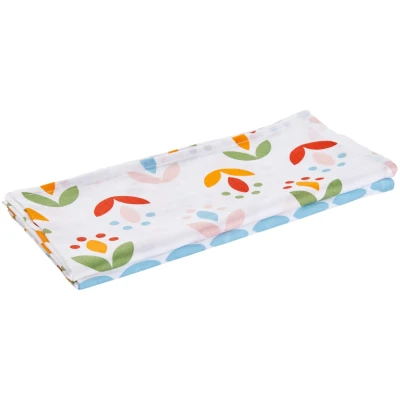 Spucktücher Bio-Baumwolle 2er Set "Blumenwiese" Maße 75 x 75 cm