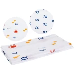 Spucktücher Bio-Baumwolle 2er Set "Strandurlaub" Maße 75 x 75 cm