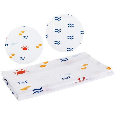 Spucktücher Bio-Baumwolle 2er Set "Strandurlaub" Maße 75 x 75 cm