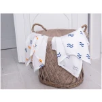Spucktücher Bio-Baumwolle 2er Set "Strandurlaub" Maße 75 x 75 cm