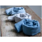 Spucktücher Bio-Baumwolle 3er Set "Dusty Blue" Maße 75 x 75 cm