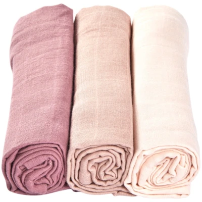Spucktücher Bio-Baumwolle 3er Set "Mauve" Maße 75 x 75 cm
