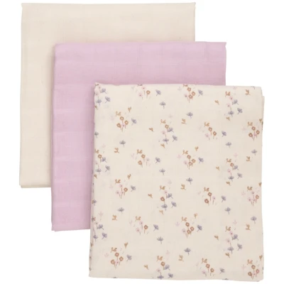 Spucktücher Musselin Bio-Baumwolle 3er-Set Burnished Lilac Maße Gr. 70 x 70 cm