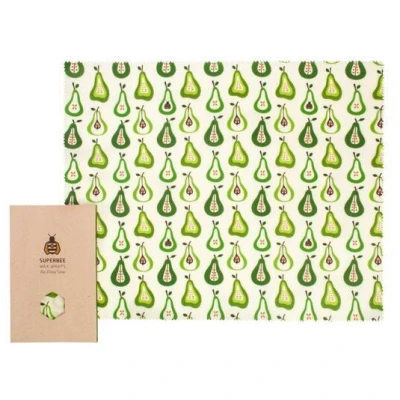 SuperBee Bienenwachstuch XXL 40 cm x 50 cm - die nachhaltige und flexible Alternative zu Plastik - verschiedene Designs