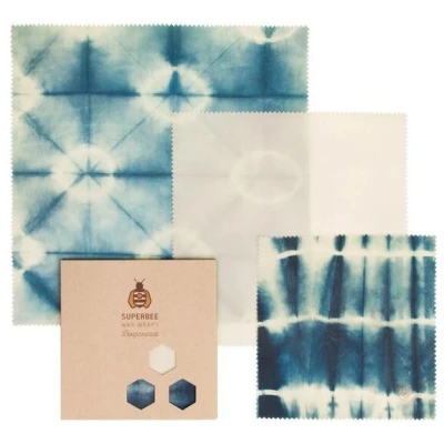 SuperBee Bienenwachstücher Beeginner-Set - die nachhaltige Alternative zu Plastik - verschiedene Designs