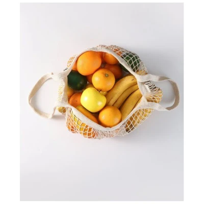Susable Einkaufstasche aus Bio-Baumwolle | Wiederverwendbare Netztasche | 2er-Set