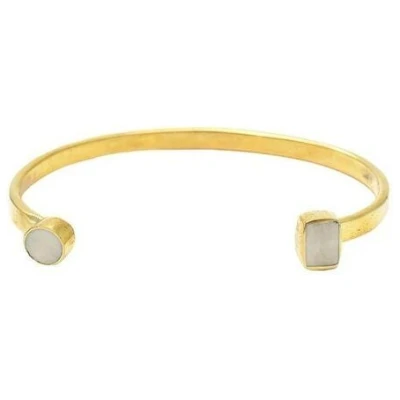 Swahili Coast Messing Armreif - BONE & HORN GEOMETRIC - Recycling Messingschmuck