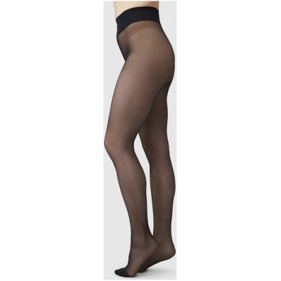 Swedish Stockings Damen vegan Basic Set! Malva Leiterfeste Strumpfhose 3tlg. Schwarz
