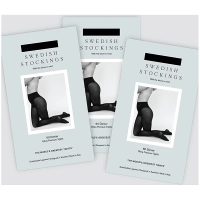 Swedish Stockings Damen vegan Basic Set! Olivia Strumpfhose 3 Stück Schwarz