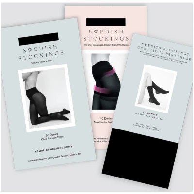 Swedish Stockings Damen vegan Bestsellerset! Olivia, Anna & Ingrid Socke Schwarz
