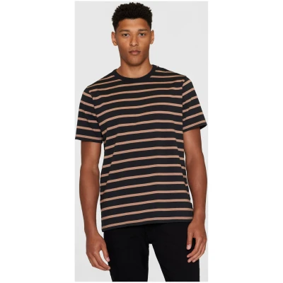 T-Shirt Striped Braun