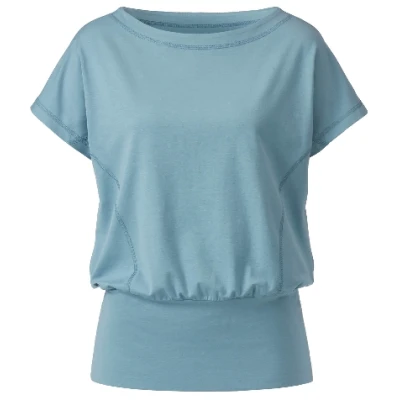 T-Shirt mit breitem Saum aus Bio-Baumwolle, pazifik 36