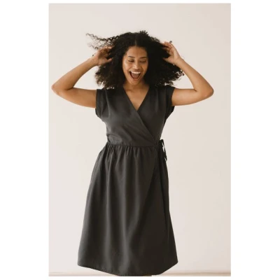 TIRALAHILACHA Hira Tencel wrap midi dress