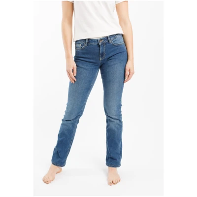 TORLAND Damen vegan Gerade Jeans Joan Mid Indigo Blau