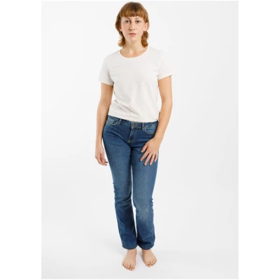 TORLAND Damen vegan Gerade Jeans Joan Mid Indigo Blau