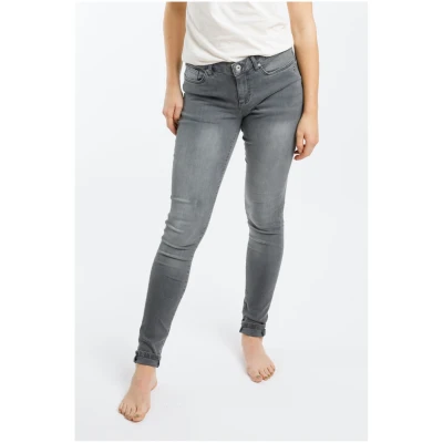 TORLAND Damen vegan Skinny Jeans Rosa Grau