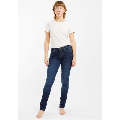 TORLAND Damen vegan Slim Jeans Regular Teresa Dunkel Indigoblau