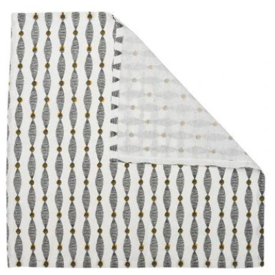 TRANQUILLO Serviette ART DECO aus Biobaumwolle, GOTS-zertifiziert, 40 cm (TEX149)