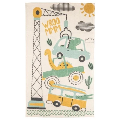 TRANQUILLO Teppich für Kids CARS, Good Weave-zertifiziert, 150 x 90 cm (BS210)